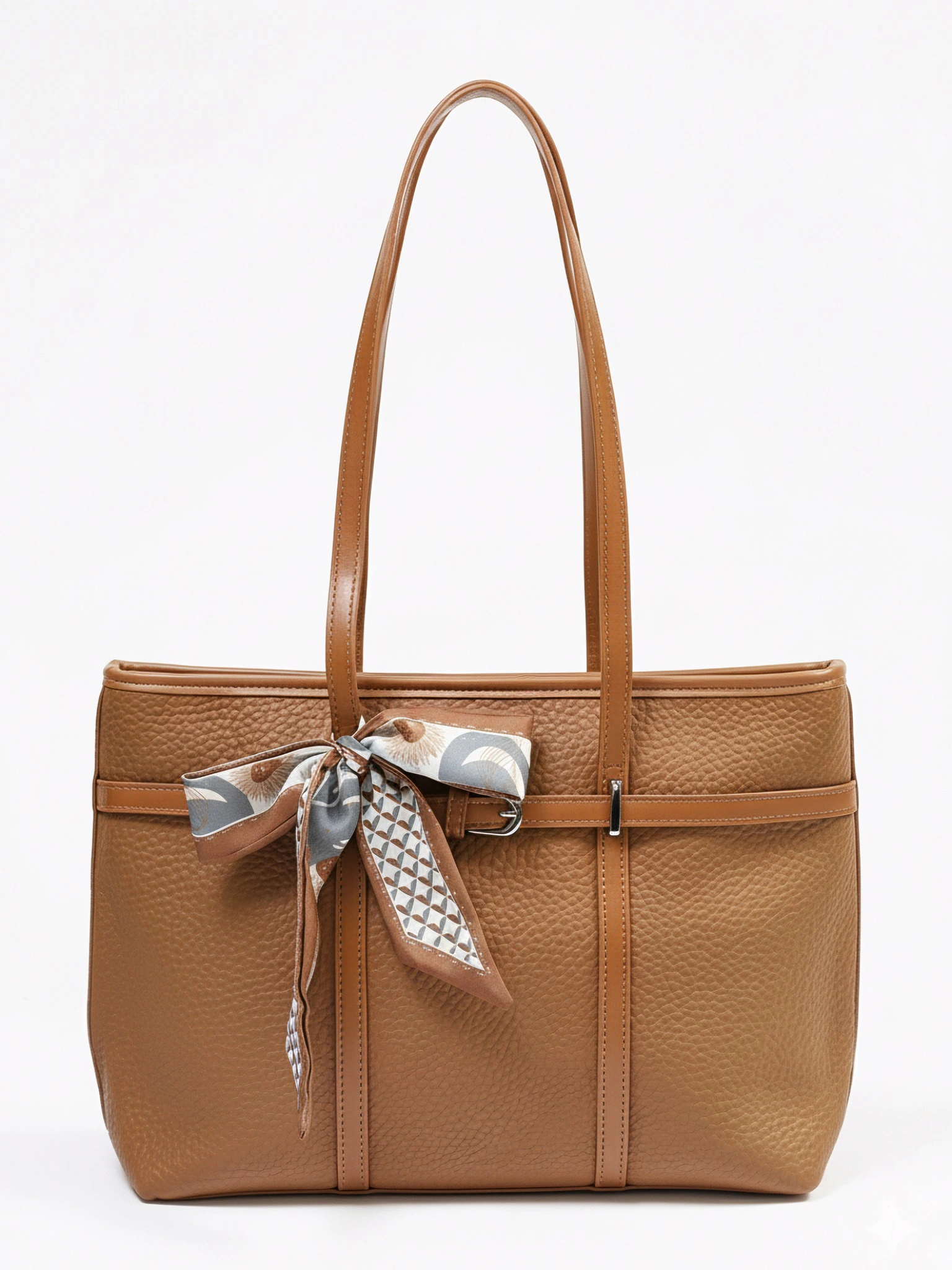 Сумка-тоут с контрастными ручками и ремешком с пряжкой в ассортименте